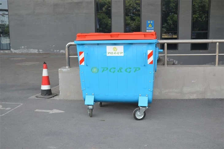 Galvanized Steel Garbage Can With Lid