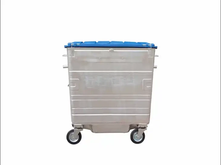 Galvanized Trash Can With Locking Lid