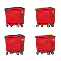 Galvaniseruð þrepa ruslatunna